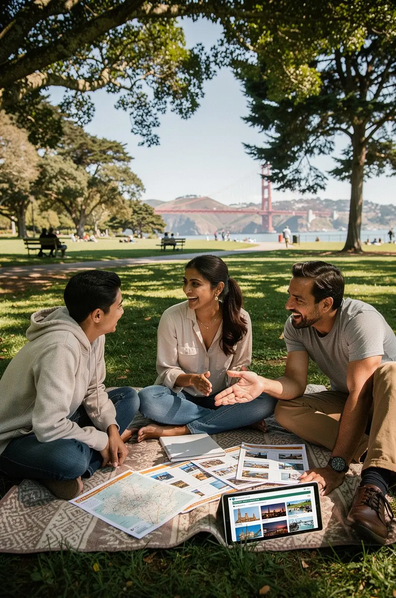 Personalized travel planning consultation in a European studio